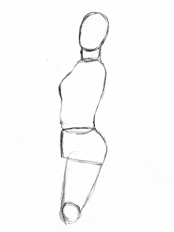 how to draw woman figure upper leg