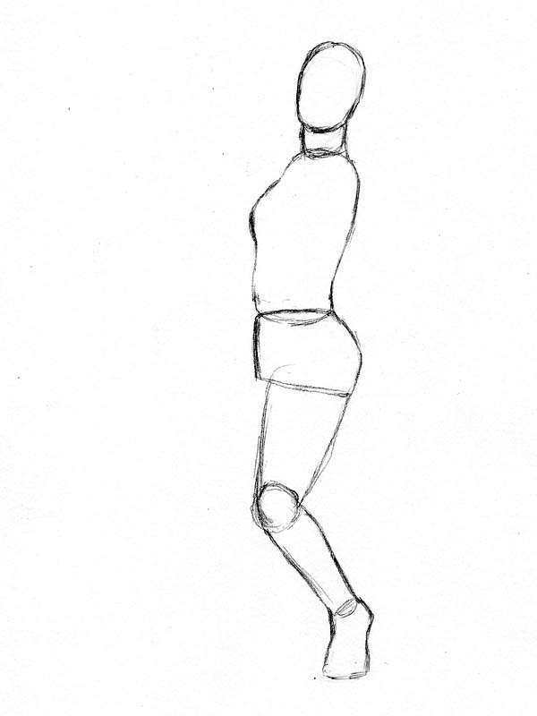 how to draw woman figure lower leg