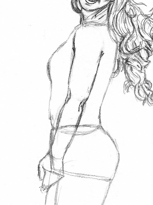 how to draw woman figure upper arm