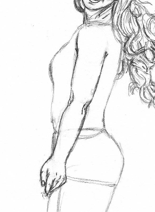 how to draw woman figure lower arm