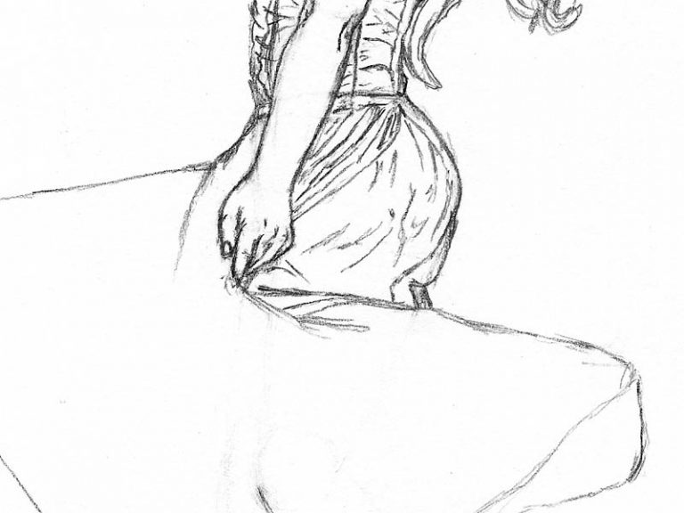 How to Draw a Woman in a Dress Spinning Around - Let's Draw Today