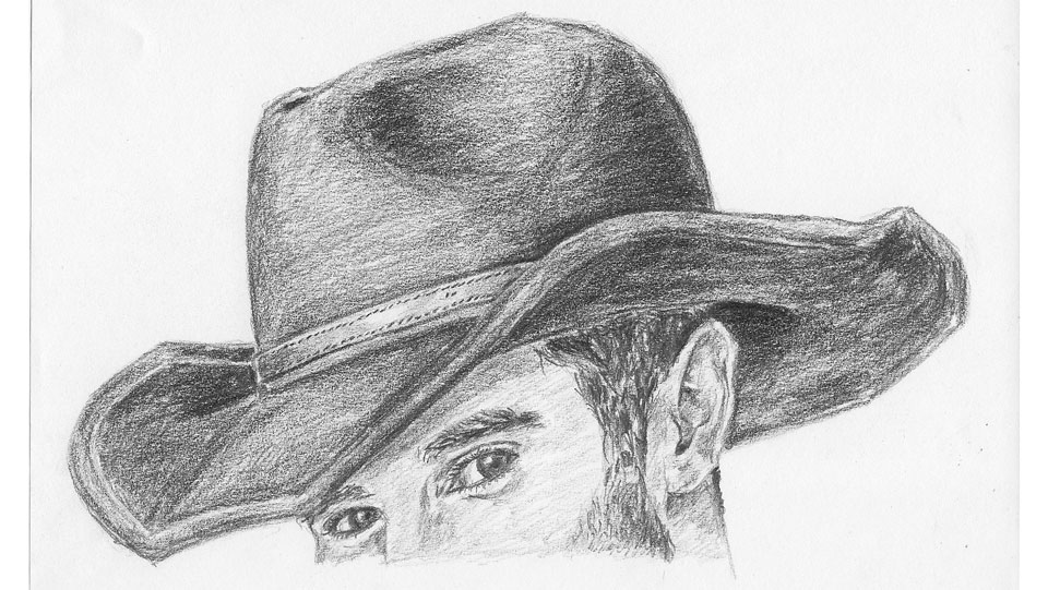 How to Draw a Cowboy Hat on a Cowboy - Let's Draw Today