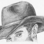 how to draw a cowboy hat final drawing