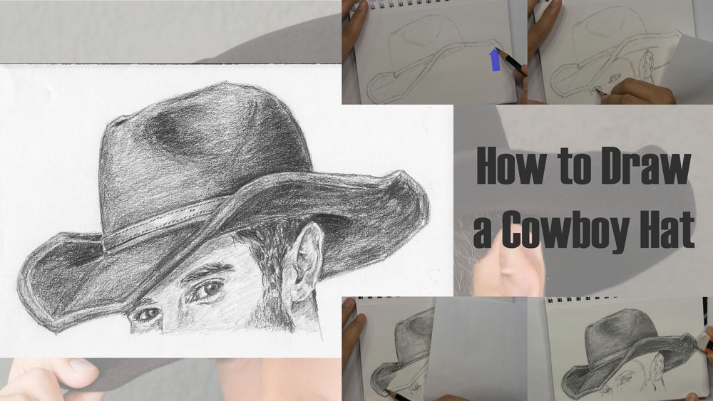 how to draw a cowboy hat title