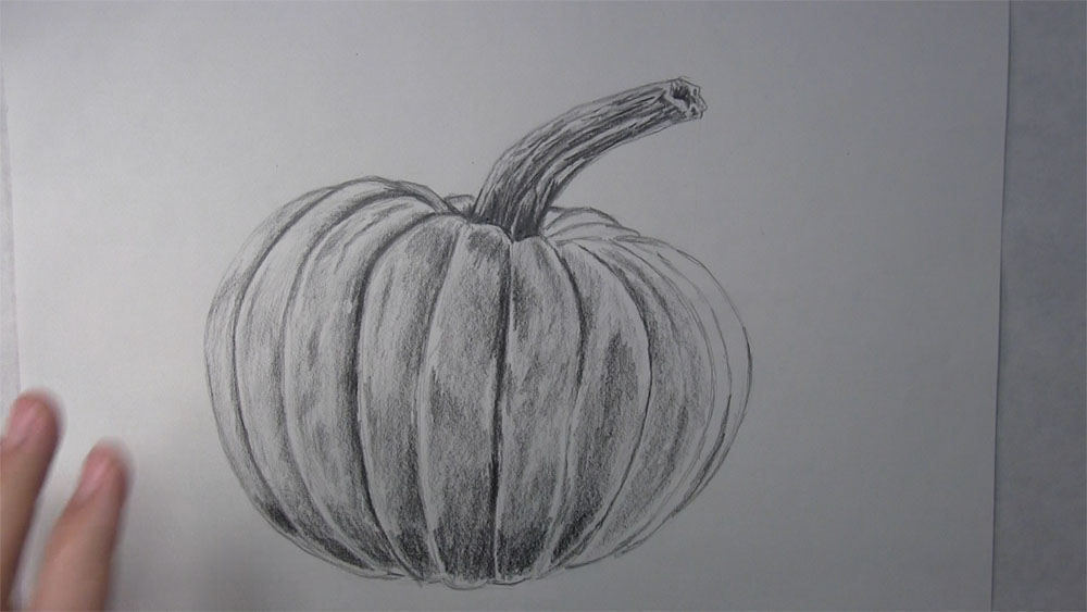 draw more shading on the pumpkin