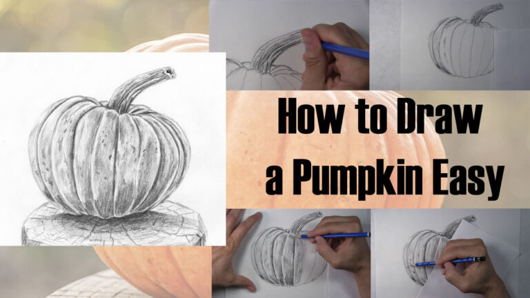 How to Draw a Pumpkin Realistically with Easy Steps - Let's Draw Today