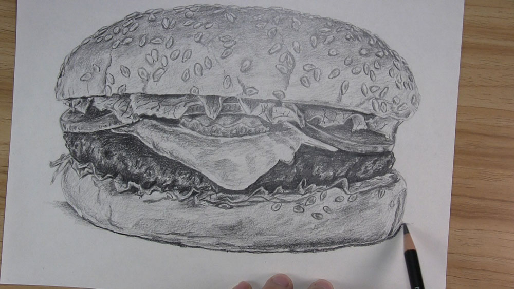 draw a table for the hamburger