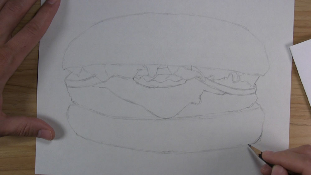 draw the hamburger patty