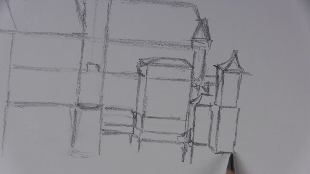 draw the middle of the castle