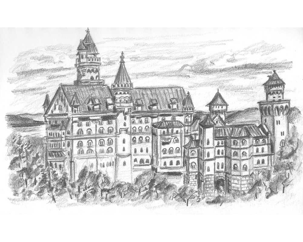 realistic medieval castle drawing urbanstreetartphotographybanksy