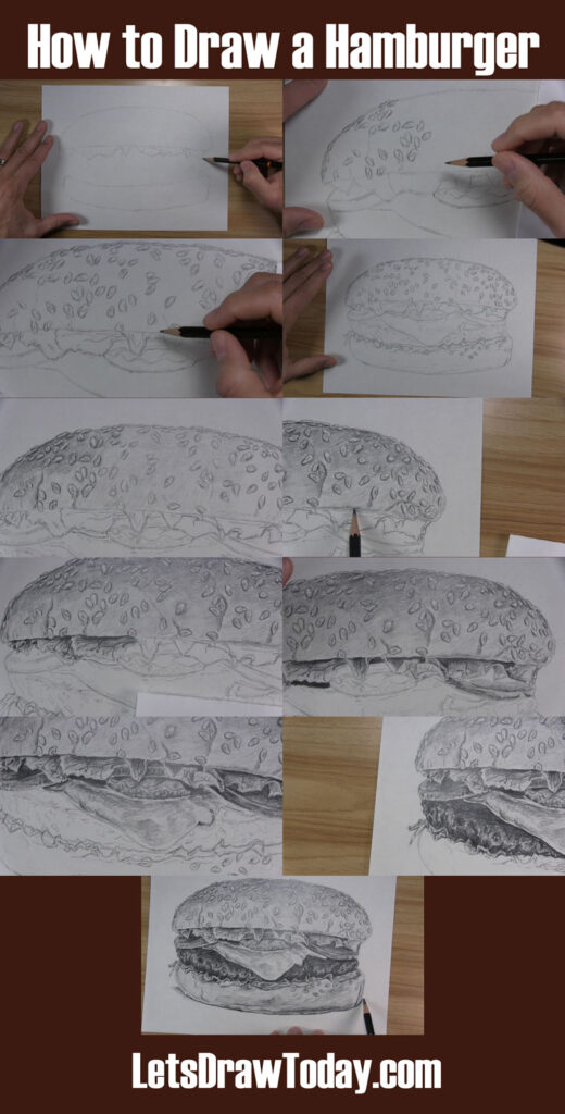 how to draw a hamburger recap