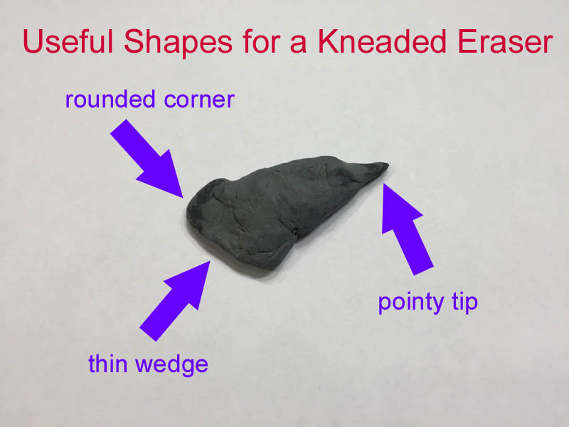 useful shapes for a kneaded eraser