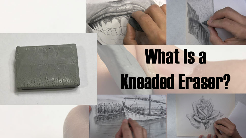 Kneaded eraser - erasing a line, an edge, and a highlight 