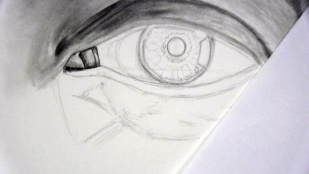 draw more realistic shading at the inner corner of the eye