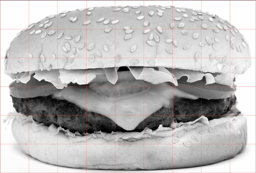 hamburger reference with grid