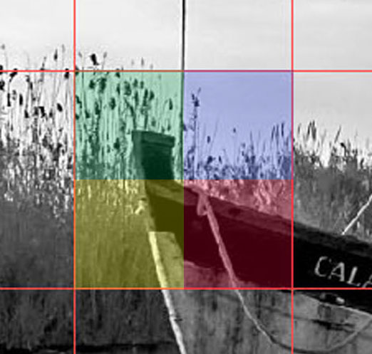 4 smaller imaginary squares within one grid square