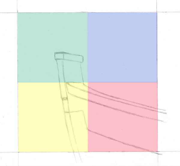 draw the bow with the grid method