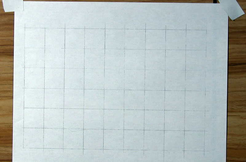 grid transfer method to drawing paper