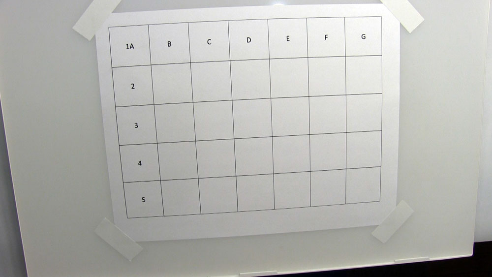 light box grid method step 1