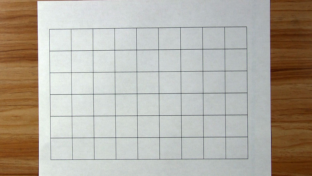 premade grid printed out