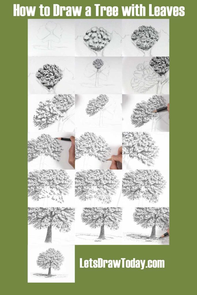 how to draw a tree with leaves recap