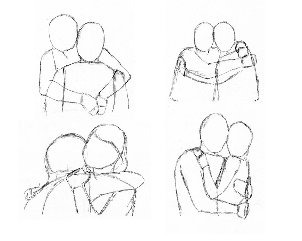 How Do I Draw People Hugging in an Extra-Easy Way? - Let's Draw Today