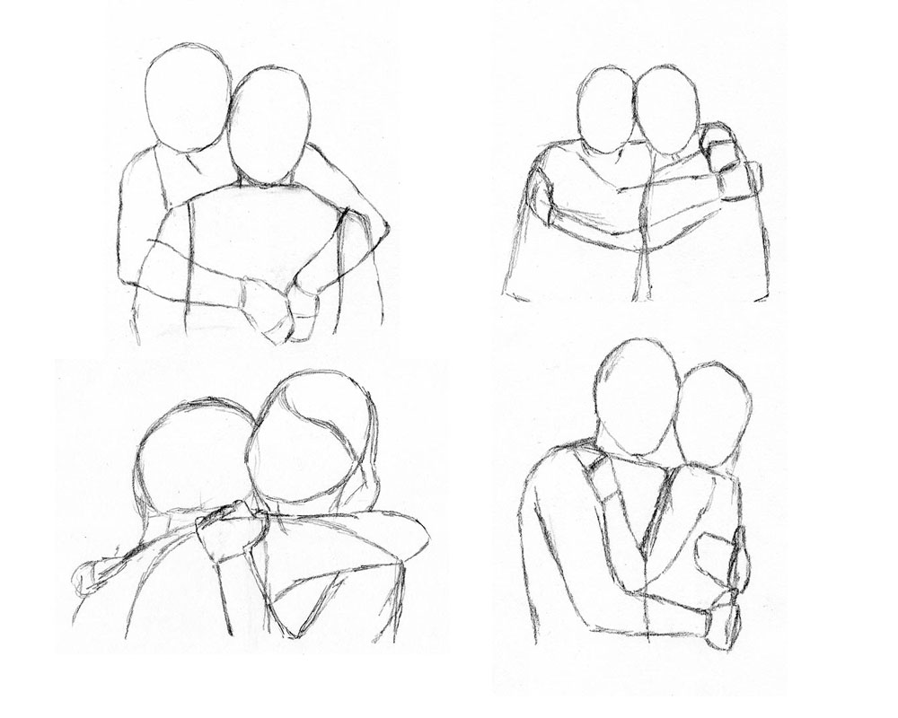 Draw People Hugging with These Four Easy Methods - Let's Draw Today