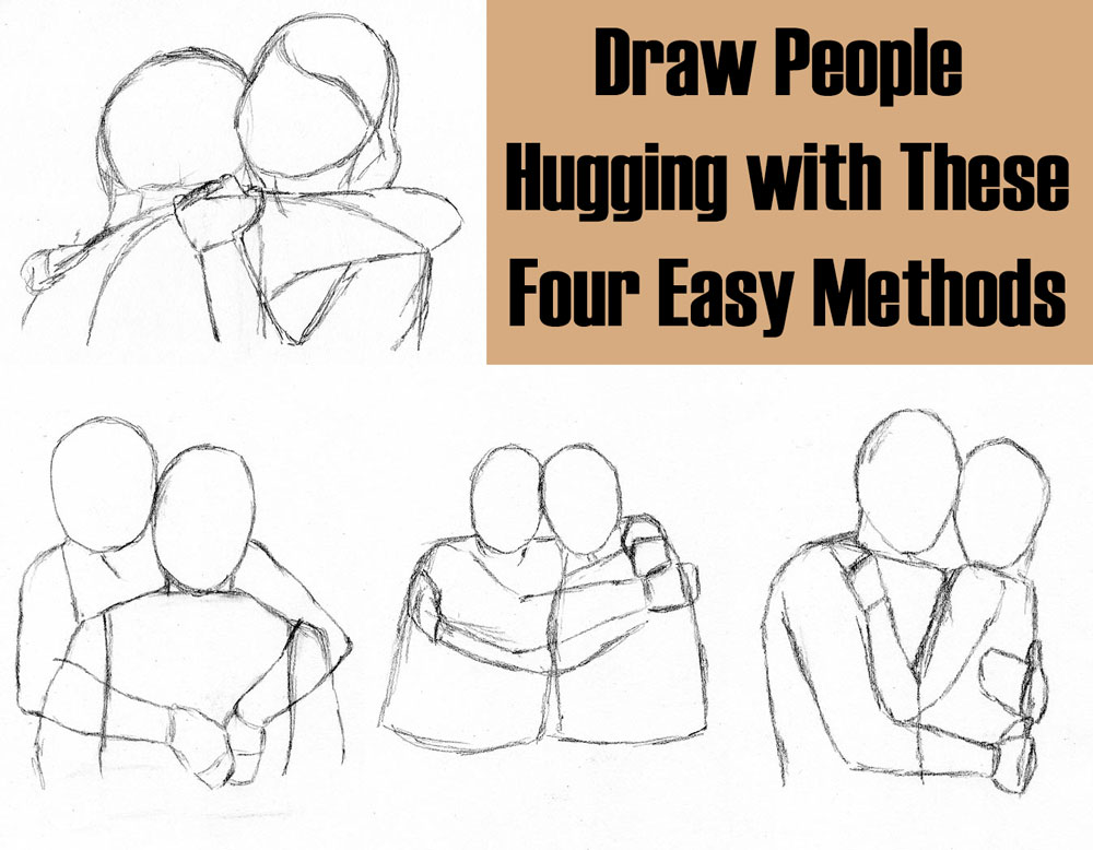 draw people hugging title