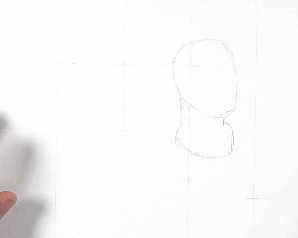 draw the neck and collar outline