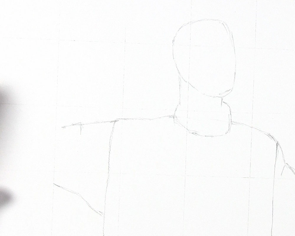 draw the upper arm outline
