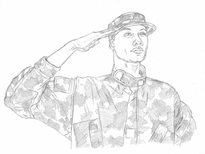 how to draw an army man featured image