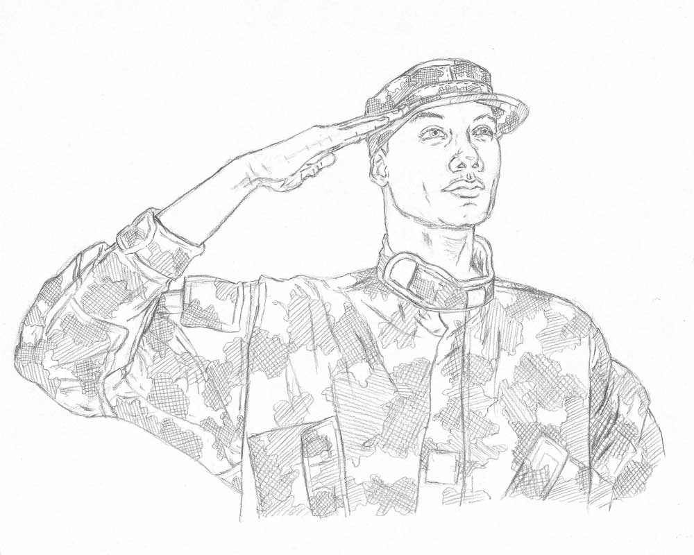 how to draw an army man featured image