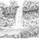 how to draw a waterfall featured image