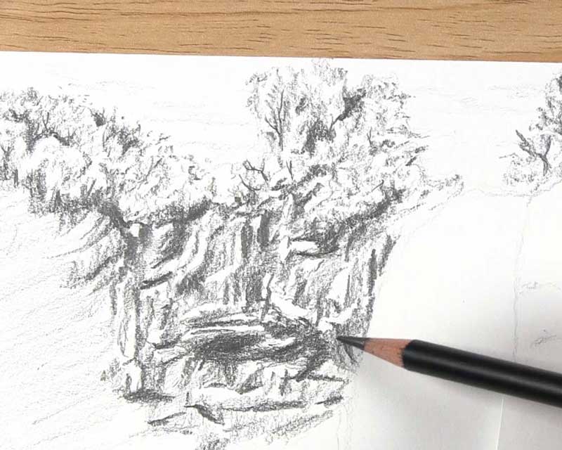draw rocky cliffs texture