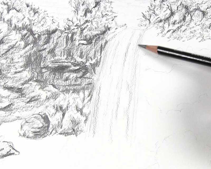 sketch more waterfall lines