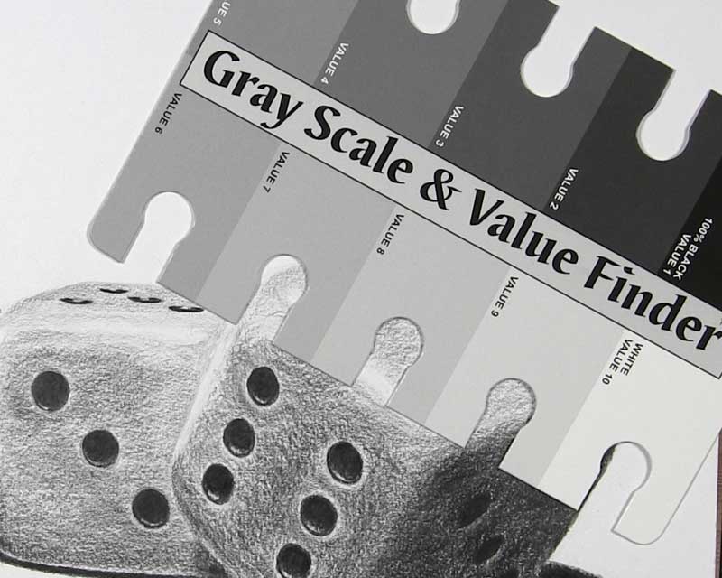 gray scale value finder compared to pencil shading