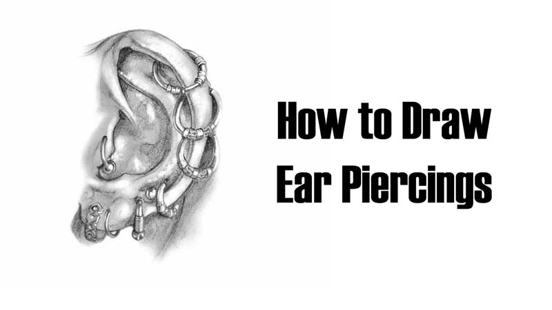 how to draw ear piercings title