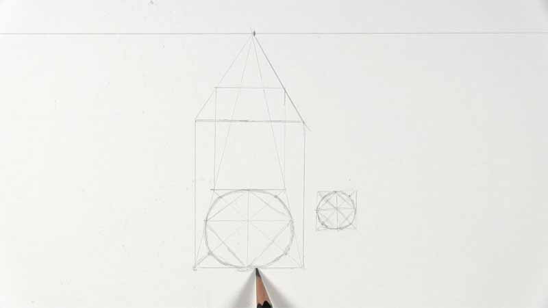 draw cylinder perspective circle